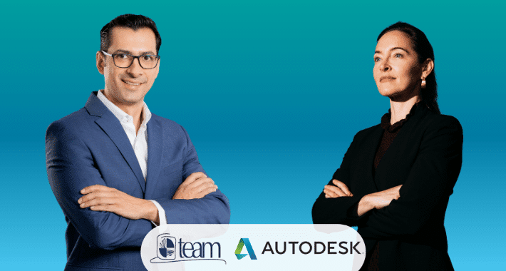 Leonel Gómez, Team y Marie-Pierre Mercier, Autodesk.