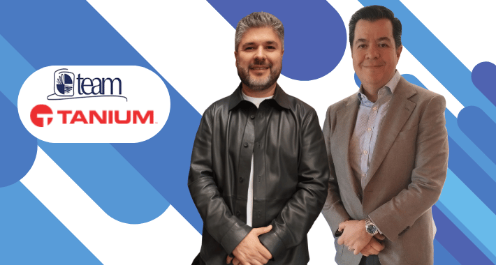 Hugo Origel director de ventas en Tanium México y Javier Rubio, CEO de Team