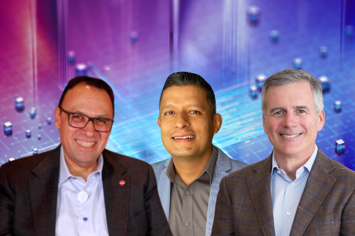 Jorge López, VP de Tanium Latinoamérica; Uriel Martínez, responsable de TI en Compucad y Rich Hume, CEO de TD SYNNEX.