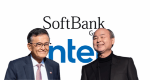 Lip Bu Tan, CEO de Intel, Masayoshi Son, CEO de SoftBank.