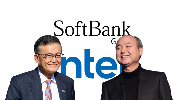 Lip Bu Tan, CEO de Intel, Masayoshi Son, CEO de SoftBank.
