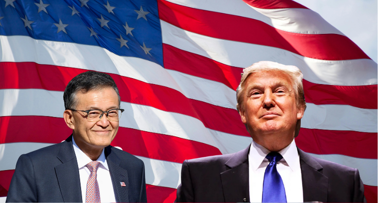 Lip Bu Tan, CEO de Intel y Donald Trump, presidente de EUA.