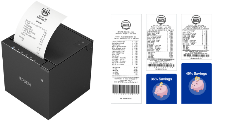 Epson POS con Tecnología de Ahorro de Papel